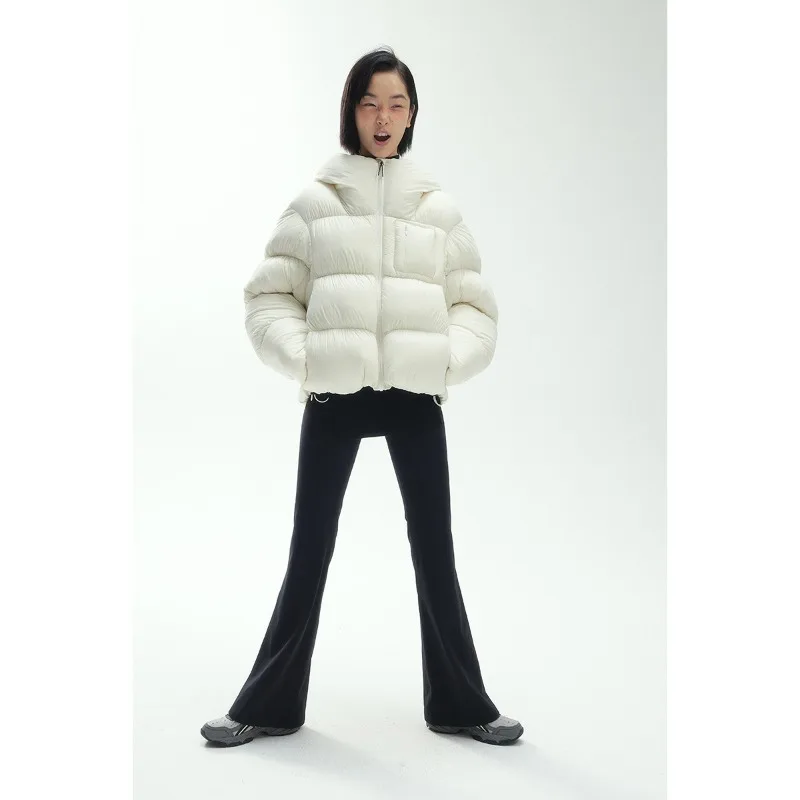 Women's Autumn Winter Tops Coat Down Jacket Short Retro Simple Loose Leisure Design Sense Fashion Soft Niche Advanced Versatile