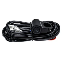Motorcycle Fog Light Wiring Harness LED Lamp Headlamp Switch Relays Wire Spotlight Cable with 3 Plugs Support up to 180W