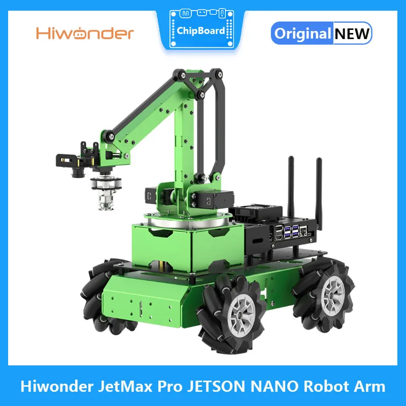 Hiwonder JetMax Pro JETSON NANO Robot Arm with Mecanum Wheel Chassis/ Electric Sliding Rail Support ROS Python