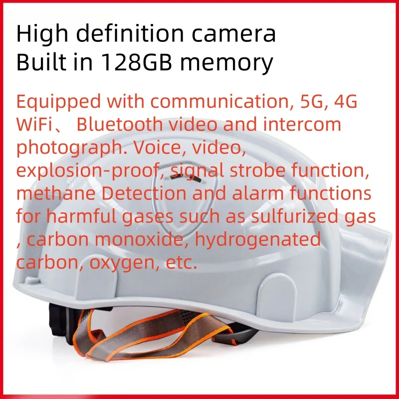 Head Light LED Safety Helmet Mining Lamp Integrated Information Technology Intelligent Miner Underground Operation Communication