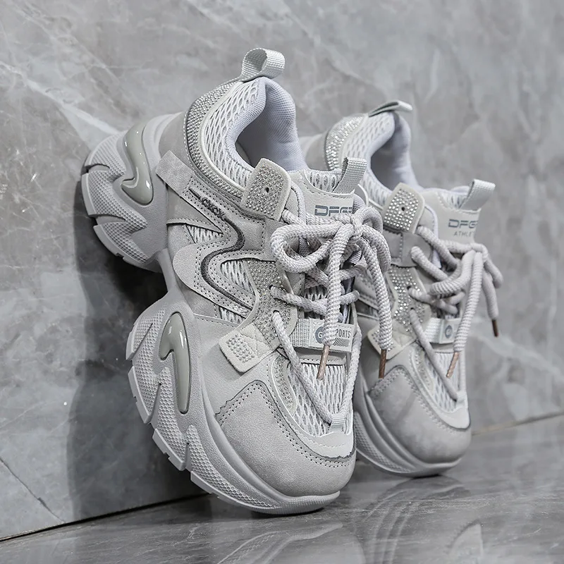

Women Platform Sneakers Design Casual Outdoor Shoes Comfortable Lace Up Running Sports High Quality Women's Sports Shoes