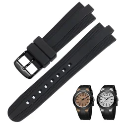 Rubber Watch Strap Waterproof Sports for Bulgari Diagono Series Convex Buckle Silicone Watch Band 22x7mm