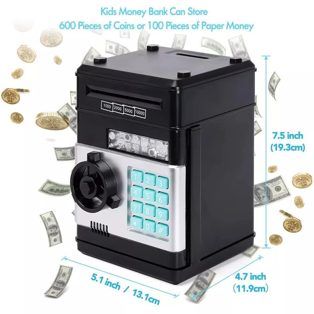 Kids Money Bank, Electronic Password Piggy Bank Mini ATM Cash Coin Money Box for Kids Birthday Toy for Children,ATM Banks Box