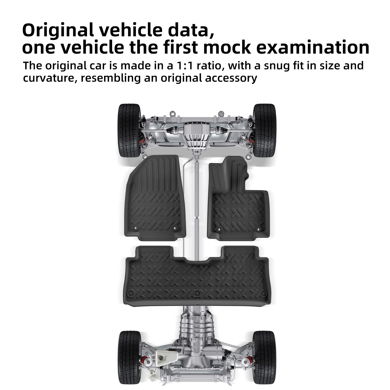 Right Drive for MG IM6 /IM LS6 2025-2027 Car Floor Mats Trunk Pad TPE Foot Pad All Weather Waterproof Accessories Black view 3