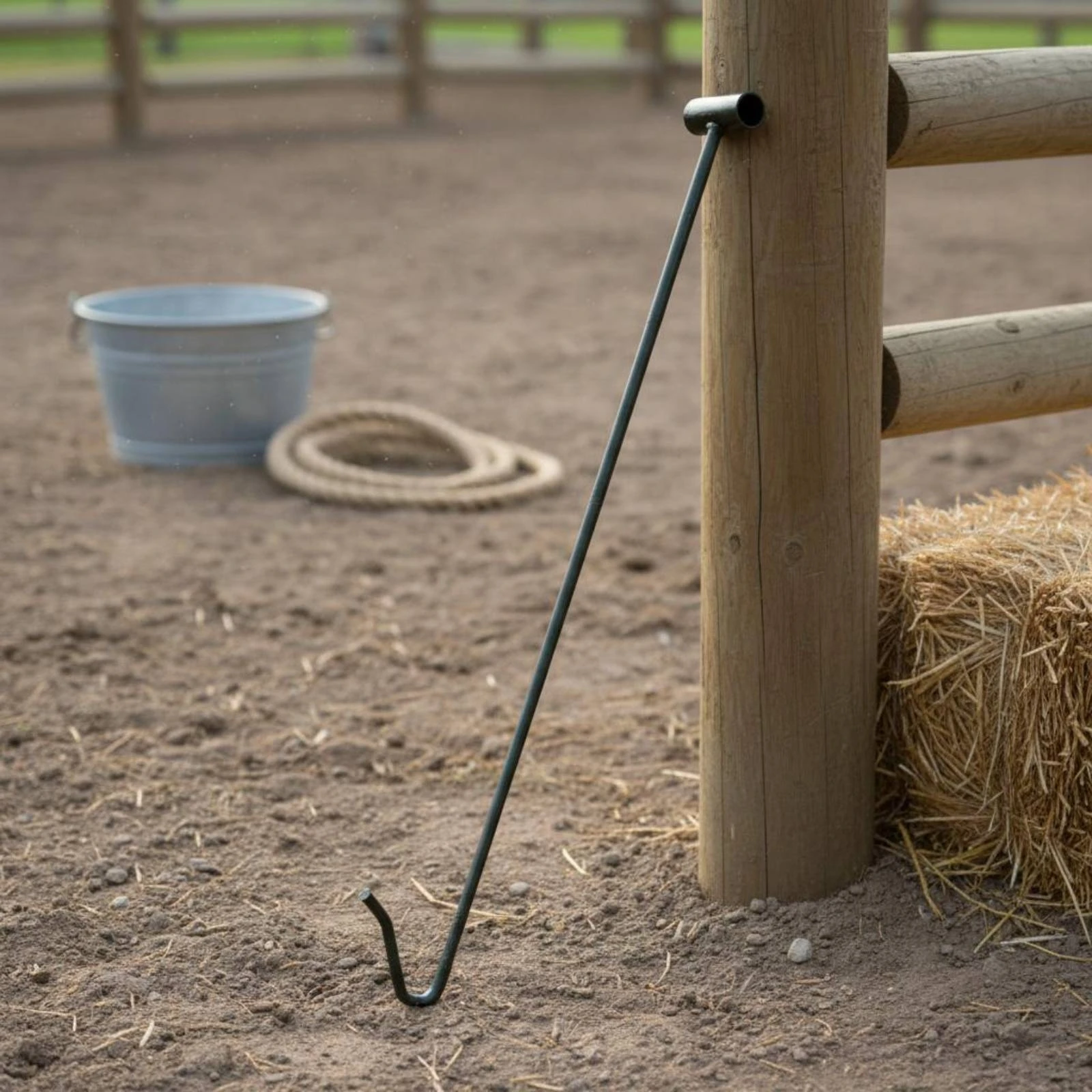 

Metal Sheep-Catching Hook Rigid Sheep Capture Hook Livestock Tool Hollow End Piece Rust-Proof for Farmers