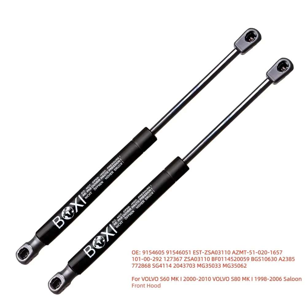 

BOXI 2 шт. Амортизаторы капота для VOLVO S60 MK I 2000-2010, VOLVO S80 MK I 1998-2006 Седан, 9154605 91546051, Поршневые упоры