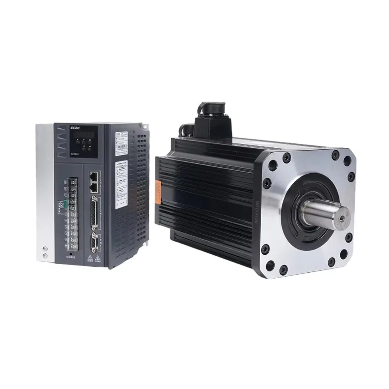 High Precision 100W AC Servo Motor Kit With Driver 220V 3000rpm IP65 F Class 0.318N.m for CNC Automation Equipment
