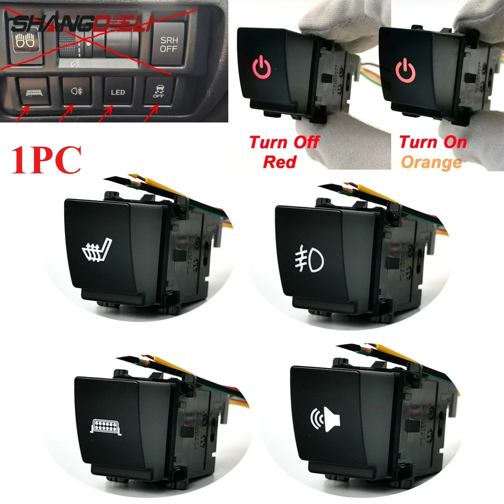 Luz antiniebla LED con llave de coche, Radar, foco musical, ventilador, botón de interruptor de encendido apto para Subaru Forester (SK) 2019 2020 2021, 1 ud.