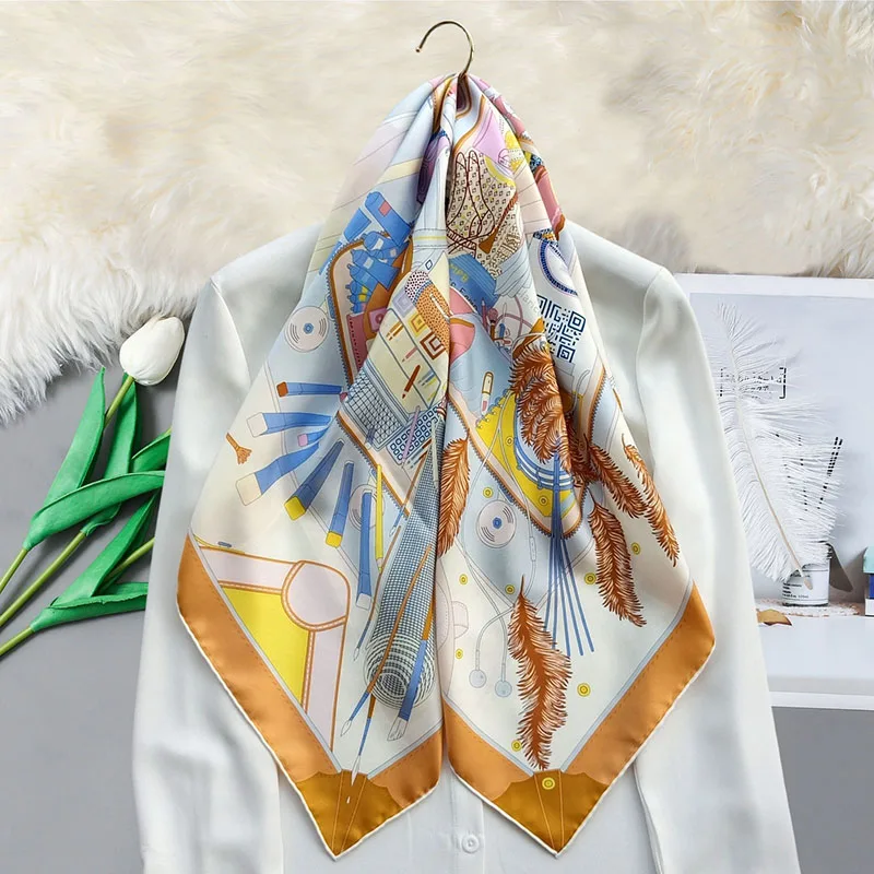 NEW Prints 100% Real Silk Scarf Shawl 35