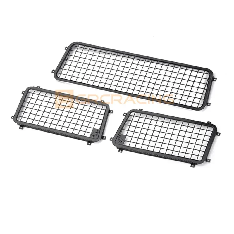 شبكة نافذة من الفولاذ المقاوم للصدأ شبكة نافذة جانبية/خلفية شبكة مدرعة واقية لـ 1/10 RC الزاحف سيارة Traxxas TRX4 برونكو لتقوم بها بنفسك أجزاء