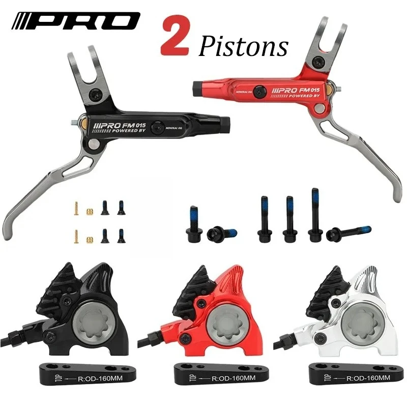 IIIPRO flat mount brake 2-piston hydraulic brake road bike flat mount 2 piston hydraulic brakes split For 140mm 160mm brake disc