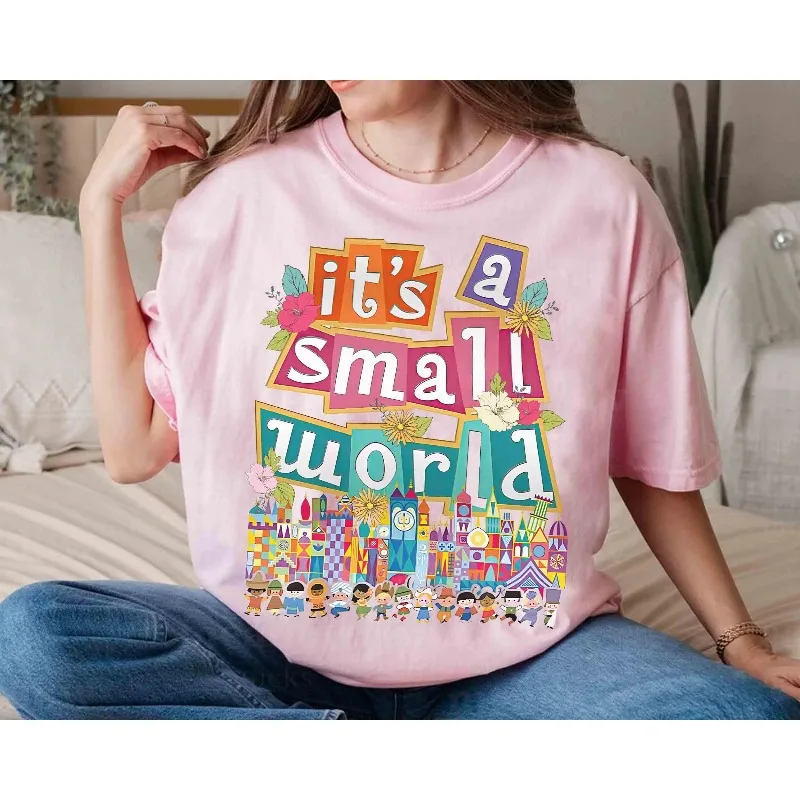 Vintage Patel Dreamland It's a Small World shirt, Disney Dream shirt Cotton all-season base shirt y2k top