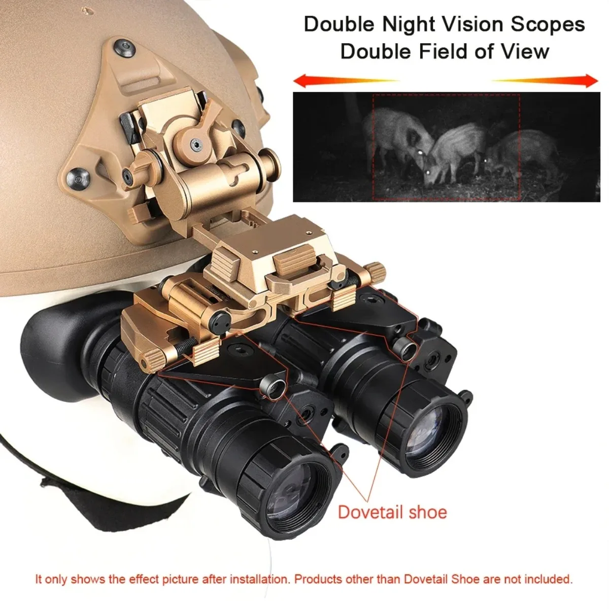 Tactical PVS-14 NVG Night Vision Goggles Mount Bracket Assembly Couples Flip to Side PVS-14 Binoculars Bridge Monocular