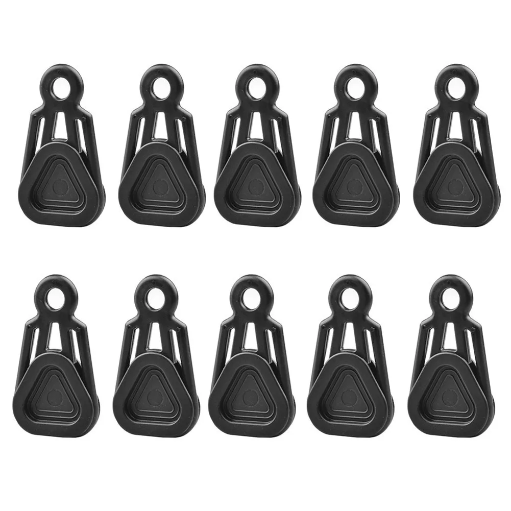 

10 Pcs Camping Tent Canopy Clip Outdoor Rainproof Tarpaulin Rope Clips Awning Tighten Fixed Buckle Accessories Parts