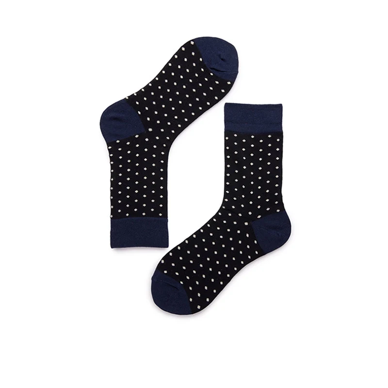 Fashion Cotton Men\'s Socks Dot Stripes Long Socks Man Soft Funny Socks Ankle Calcetines hombre