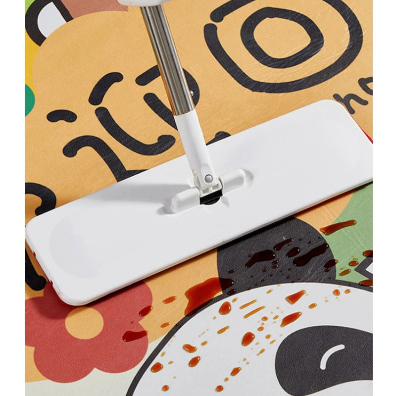 Pet Waterproof Floor Mat Home Pvc Leather Rug Large Area Anti-oil Anti-fouling Carpet Cartoon Cute Balcony Thickened Carpets