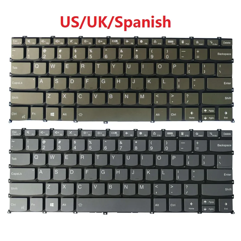 

NEW US/UK/Spanish SP Laptop Keyboard For Lenovo Yangtian V340-14 V340-14IML ThinkBook 14S Air 14 2020 backlight