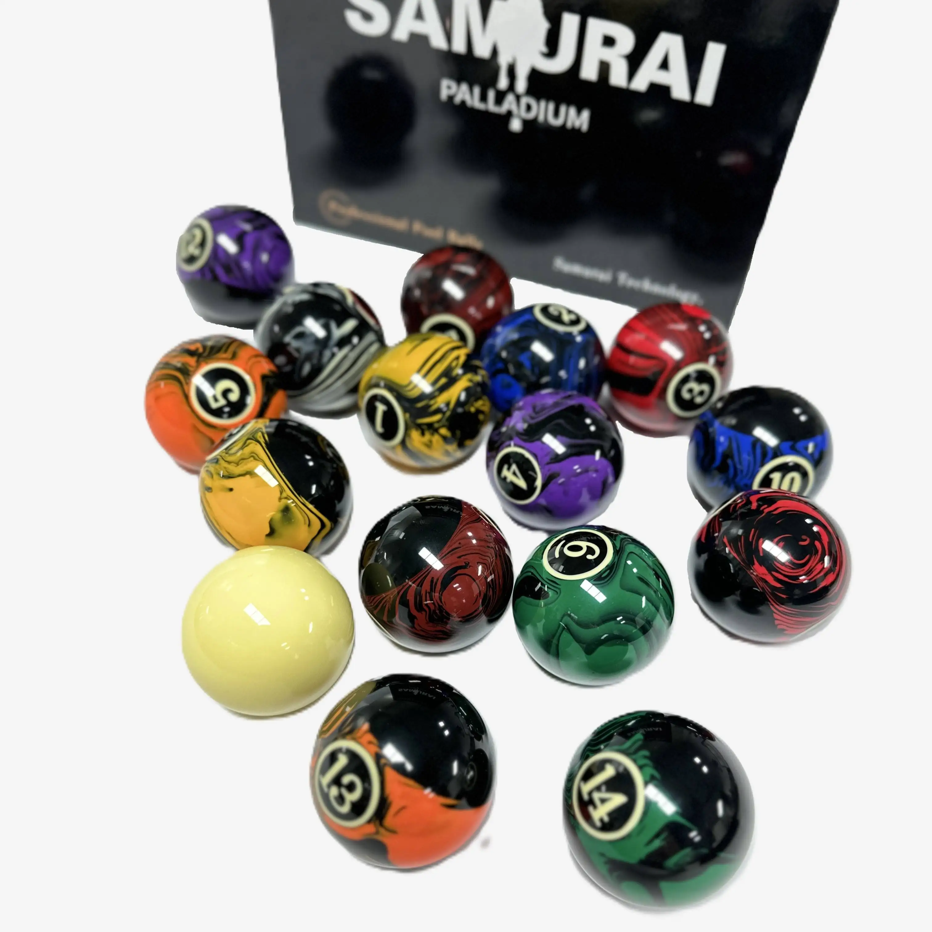 

New Style Billiard Ball Size 2-1/4" 57.2mm Resin Pool Billiard Ball Set 16pcs/box for Sale