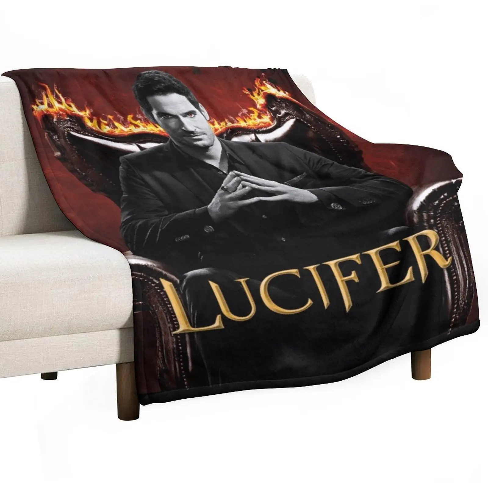 LUCIFER Throw Blanket Plaid Luxury Brand for babies For Sofa Thin Thin Plush Blankets