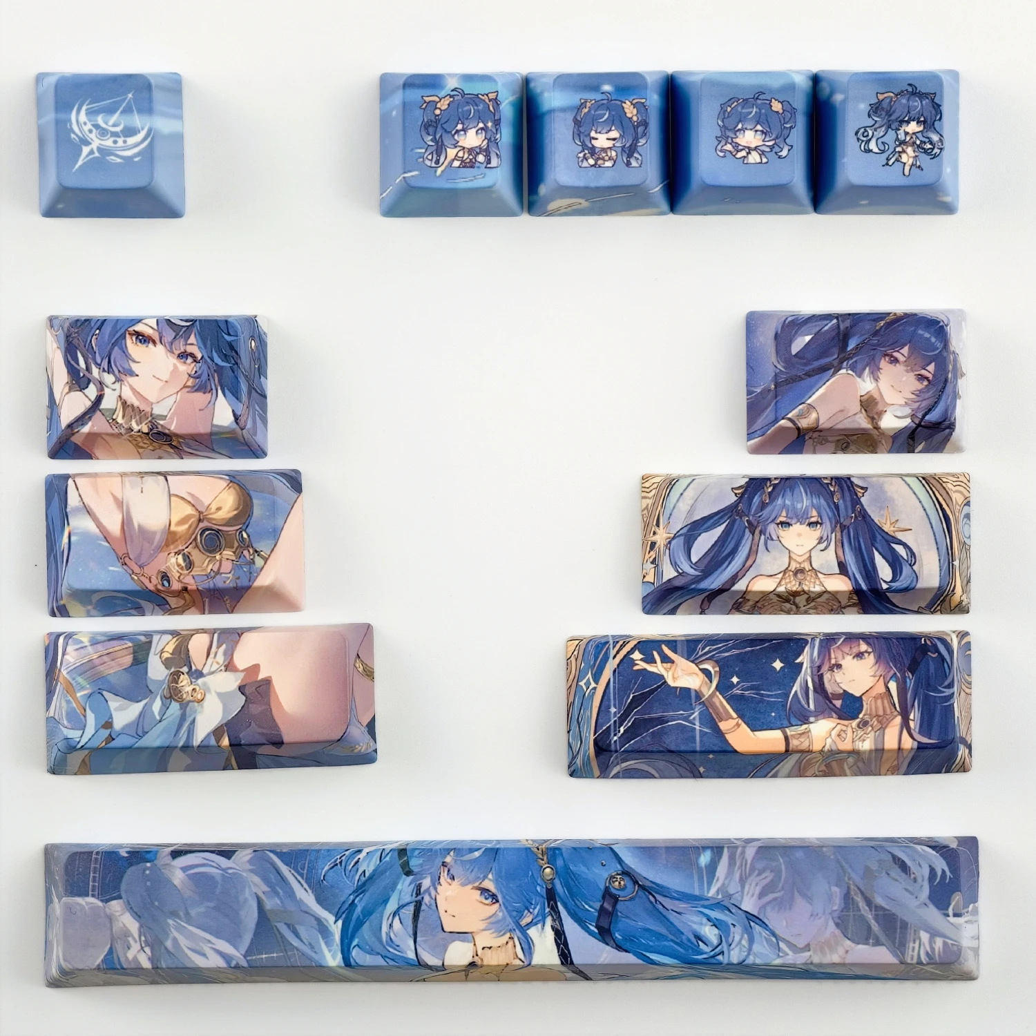 MAIMOOO Wuthering Waves Keycap Iuno Aemeath Phrolova 12Keys Cherry Profile PBT Custom Anime Game Keycaps for Mechanical Keyboard