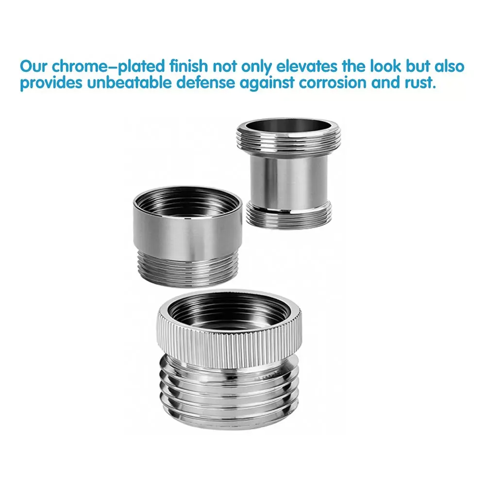 Silver Hose Faucet Adapter Easy Installation Hose Adapter Garden Hose Adapter Male Converter Solid Brass Construction