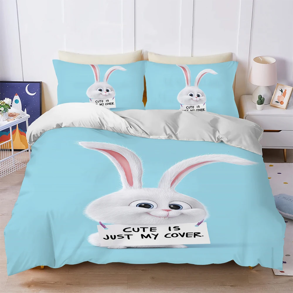 THE S-SECRET LIFE OF P-PETS Duvet Cover Set Home Style Bedding Soft Laundry Cotton Bed 3 Piece Set Student Dormitory Gift