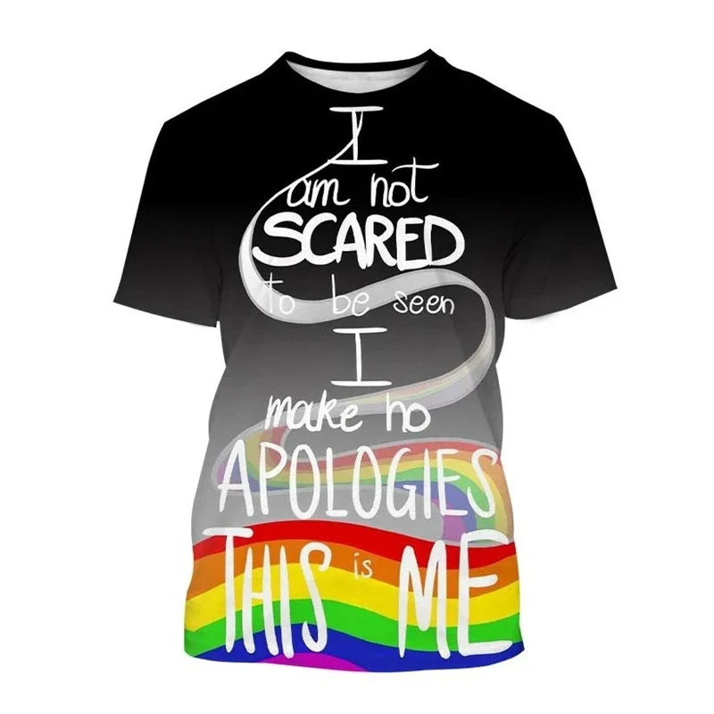 3D Print Happy Pride Day T Shirt For Men Clothes Fashion Sports Cp Graphic TShirts Harajuku Y2k Women T-Shirt Funny Boy Tops