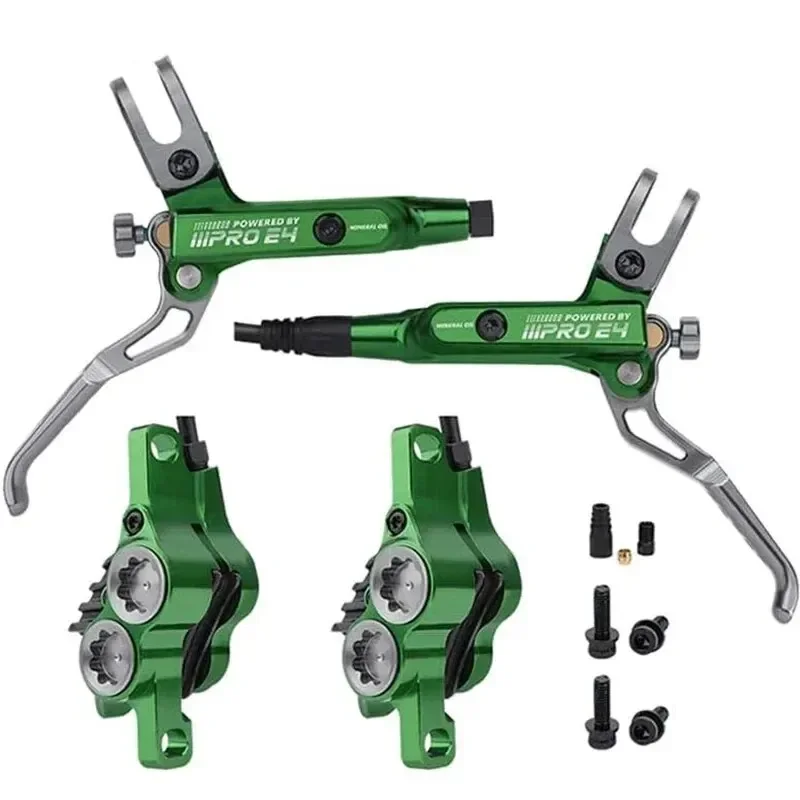 IIIPRO Mountain Bike Hydraulic Disc Brake 4 Piston Road Mountain Bike Disc Brake Set Front 800mm Rear 1550mm Bicycle Brake