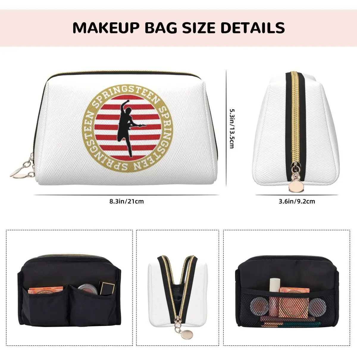 Bruce Springsteen Dames Cosmetische Tas Reismake-up Organizer Pouch Toilettas Opslag Dopp Kit Box