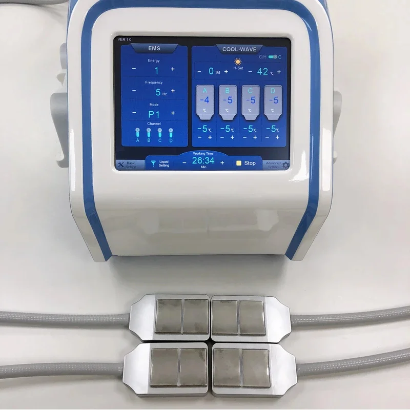 2025 آلة نحت الثلج المحمولة 8 لوحات آلة التخسيس بالتبريد تقليل الدهون العلاج بالتبريد إزالة السيلوليت نحت الجسم #4