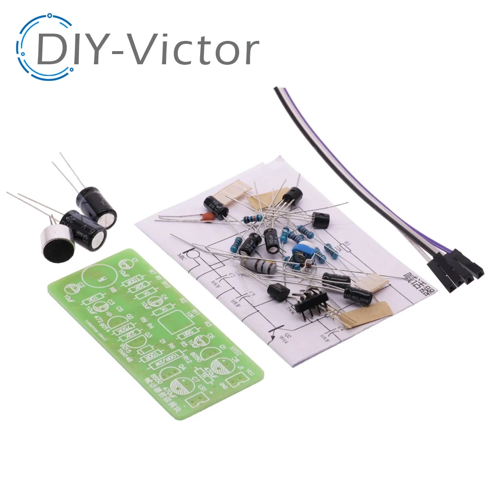 Loudspeaker Front Stage Amplifier Megaphone Pre-amplifier Circuit DIY kit DC 5V-10V Volume Microphone Head Module