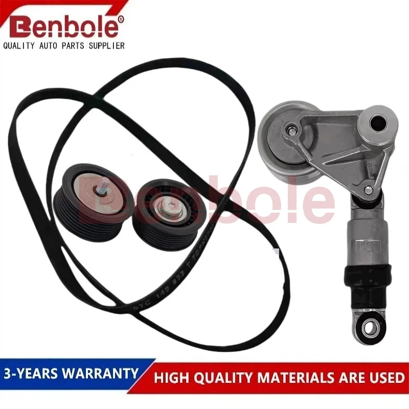 Kit de poulie de tendeur et de courroie moteur W12, pour AUDI A8 D3 S8 6.0L, 07D109244A 07D145299E 07C145933S 07D145276C
