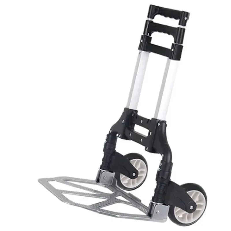 Elderly Folding Handcart Household Aluminum Alloy Handcart Walking Aid