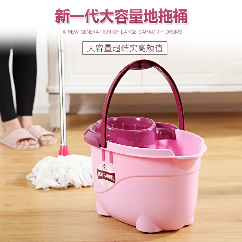 Plastic Household Hand Pressure Mop, Unscrewed, Mop Bucket, Large Drum, Squeeze Dewatering Bucket