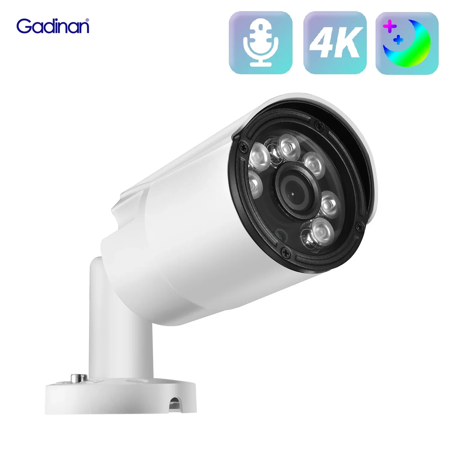 

Gadinan 8MP IP Camera 4K Intelligent AI humanoid detection Security IP66 Waterproof CCTV Ultra HD IP Cam 5MP 4MP