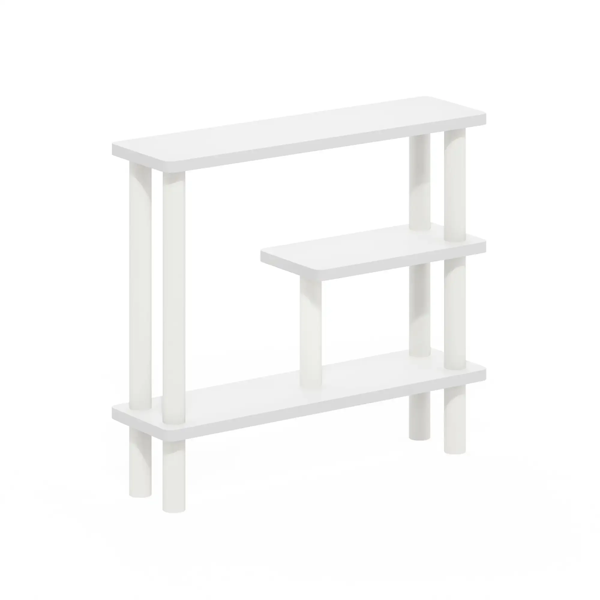 

Turn-N-Tube Slim Space Saving Storage Rack, White/White