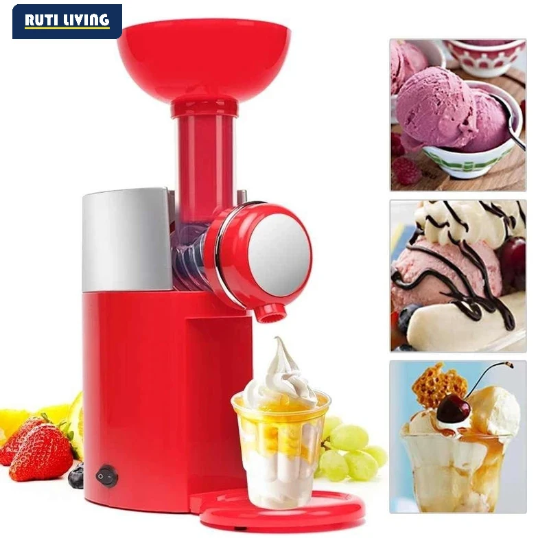 DIY Household Ice Cream Maker Electric Slush Icecream Sundae Making Machine Automatic Fruit-flavored Ice-cream Cone Smoothie EU