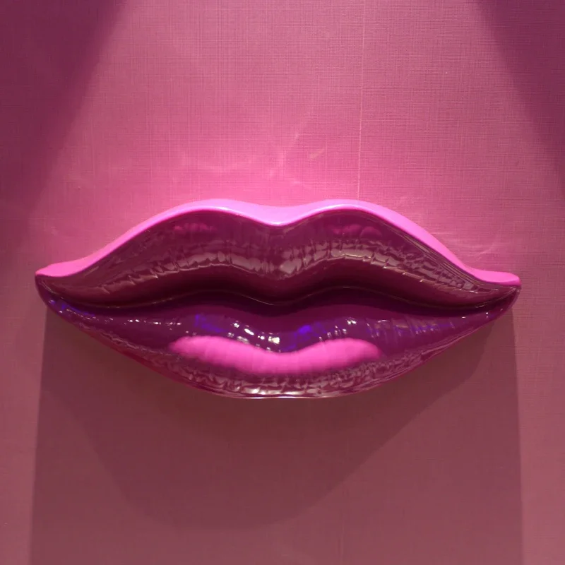 

shipping Big Lip Sculpture Decoration Modern Red Lips Pendant Bar Club Theme Wall Decoration