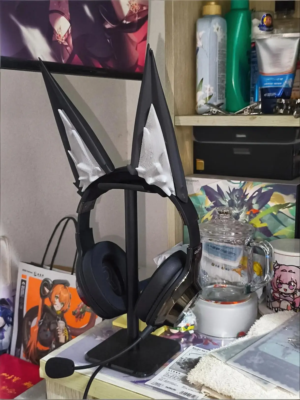 Accesorios para auriculares Zenless Zone Zero Hoshimi Miyabi, accesorios de Cosplay de Anime, decoración de orejas, decoración de auriculares montados en la cabeza para deportes electrónicos