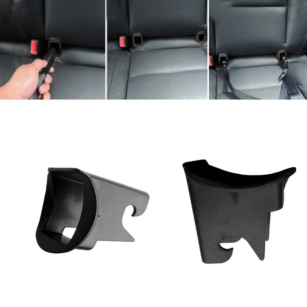 2x Car Child Safety Seat Accessories Isofix Interface Guide Groove Finder Expansion Guide Buckle Black Universal Fastener Clip