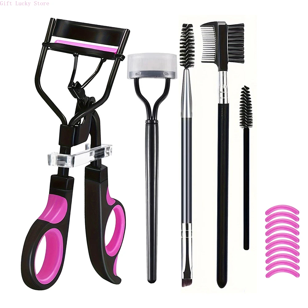 7/15pcs Piegaciglia Set Con Cuscinetti di Ricambio Per Le Donne Ciglia Curling Pinzette Pinze Lash Mascara Bacchette Pennello Strumento di Trucco