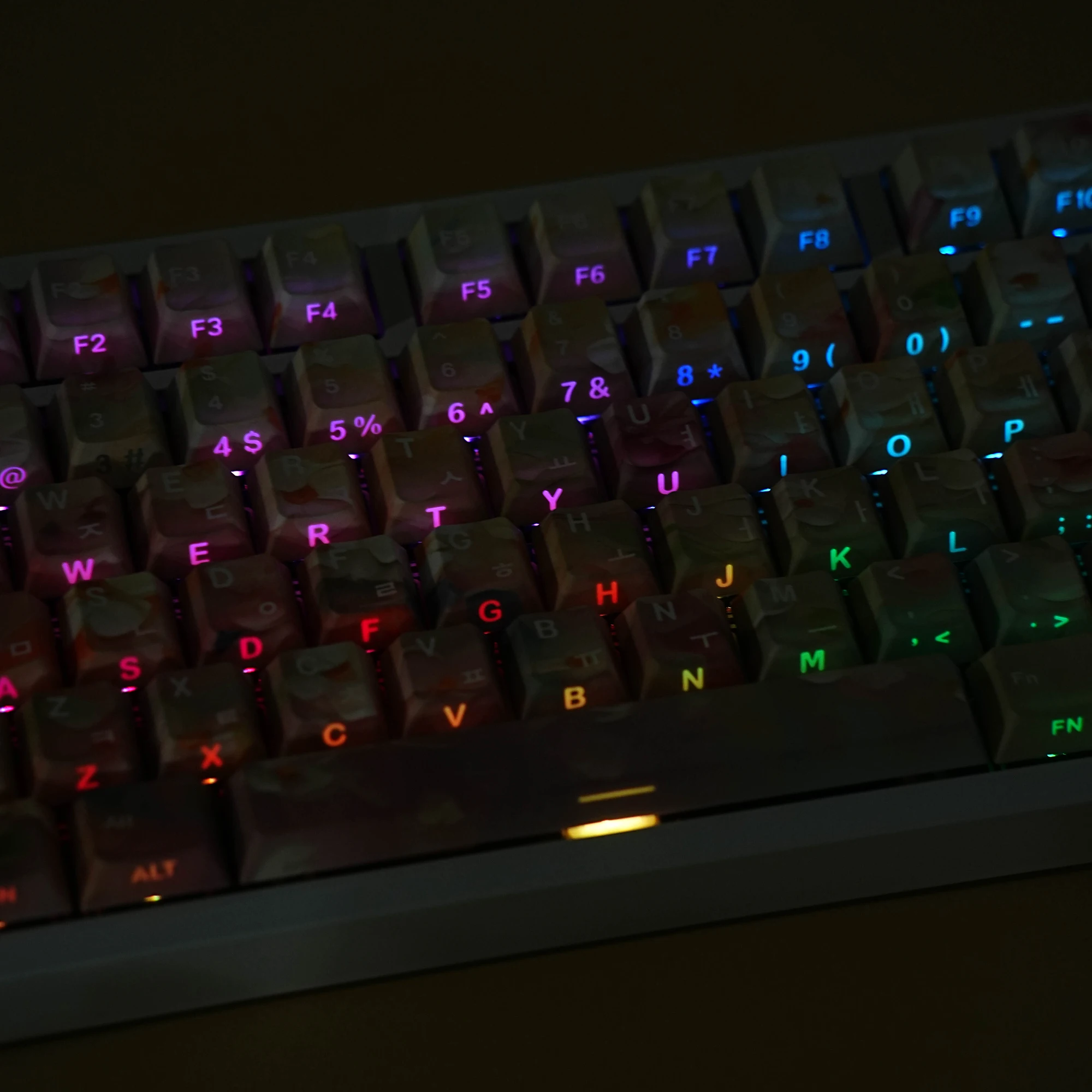 Mechanical Keyboard Keycaps Cherry Profile Dye-Sub  PBT German Russian Spanish Korean Japanese French 131 Keys ISO Layout