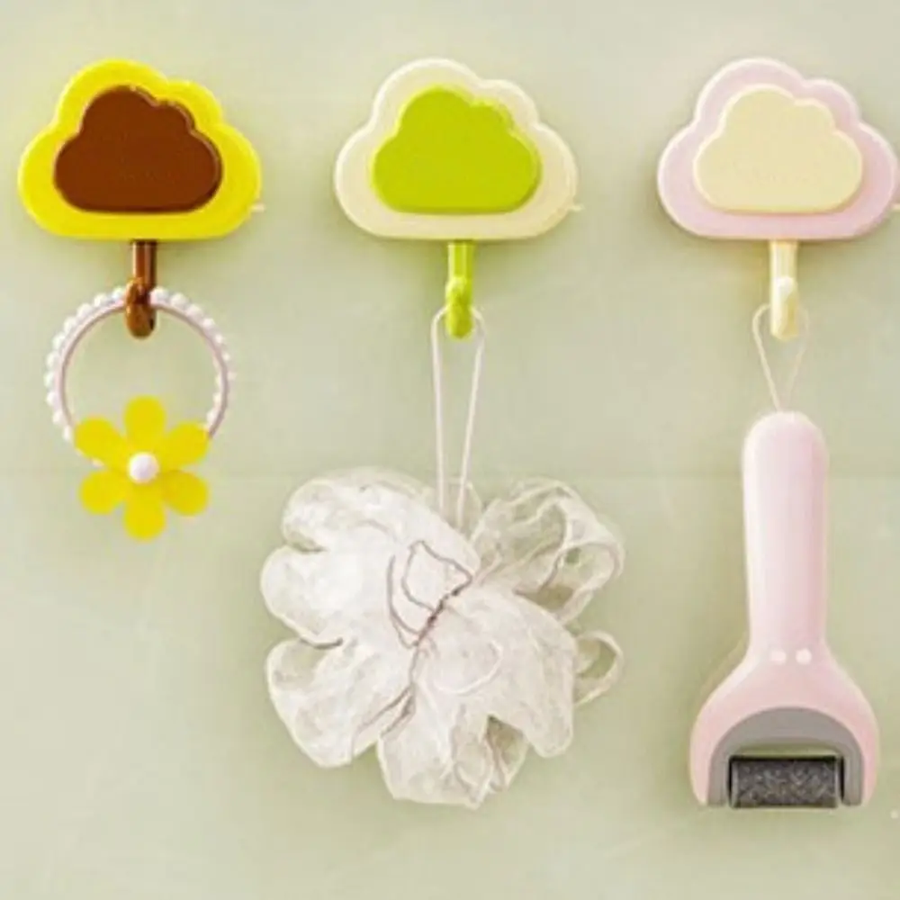 

3 шт. пальто в форме облака, милый настенный крючок, украшение дома, самоклеящаяся вешалка для полотенец, ABS, бесследный держатель для ключей, ванная комната