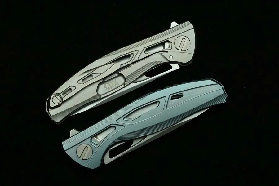 LEMIFSHE Oso CDX F7 Mark cuchillo plegable M390 titanio - imagen 4