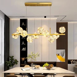 Plafonnier suspendu au design moderne, luminaire décoratif d'intérieur, idéal pour une salle à manger