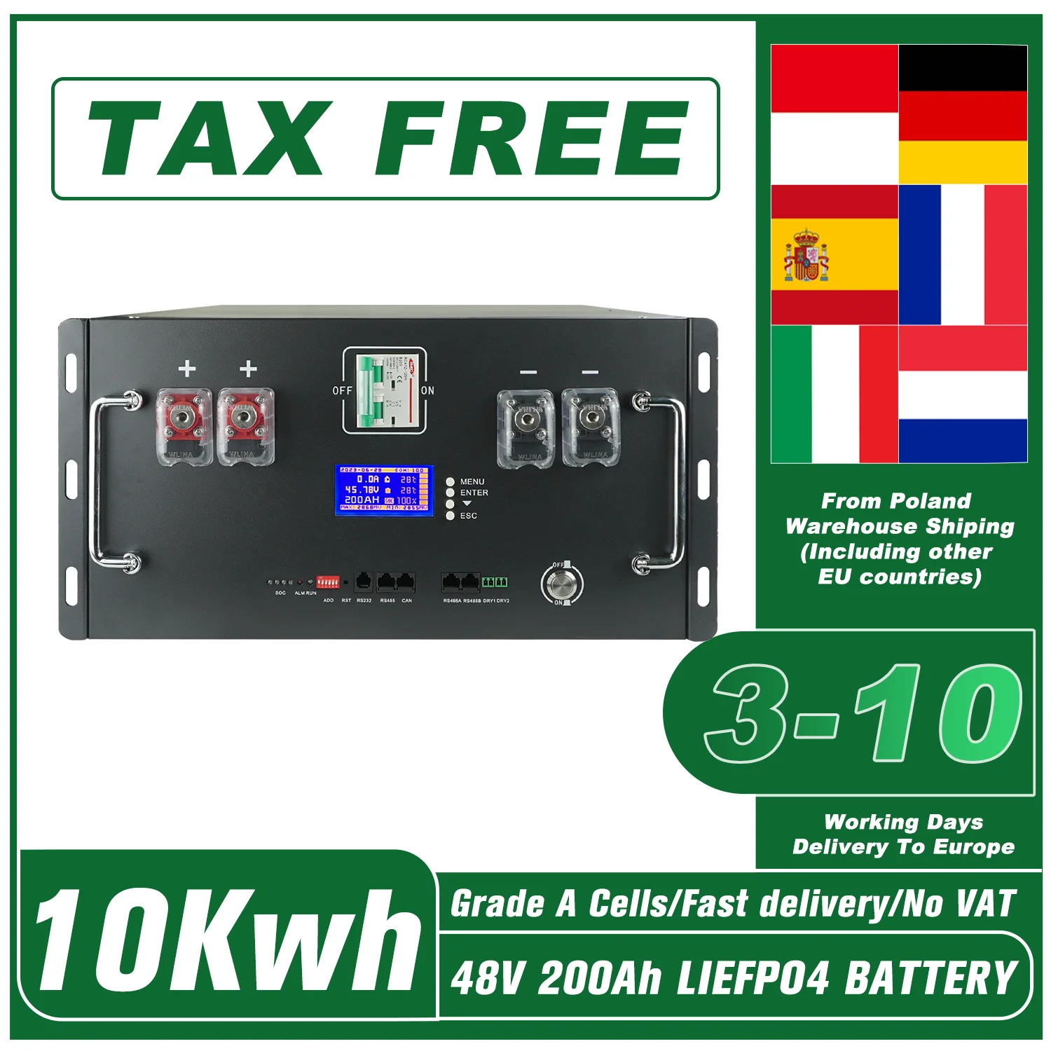 48v200AH pay exta payment ship from poland