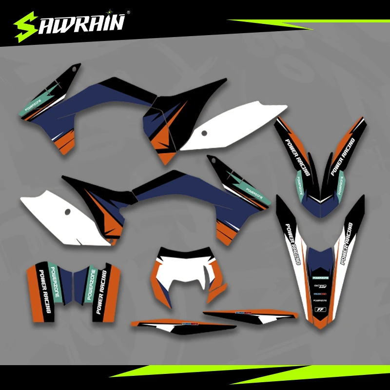 

Мотоциклетные графические фоны Sawrain, наборы наклеек для KTM EXC XCW SXF 11-12SXF 12-13EXC 001