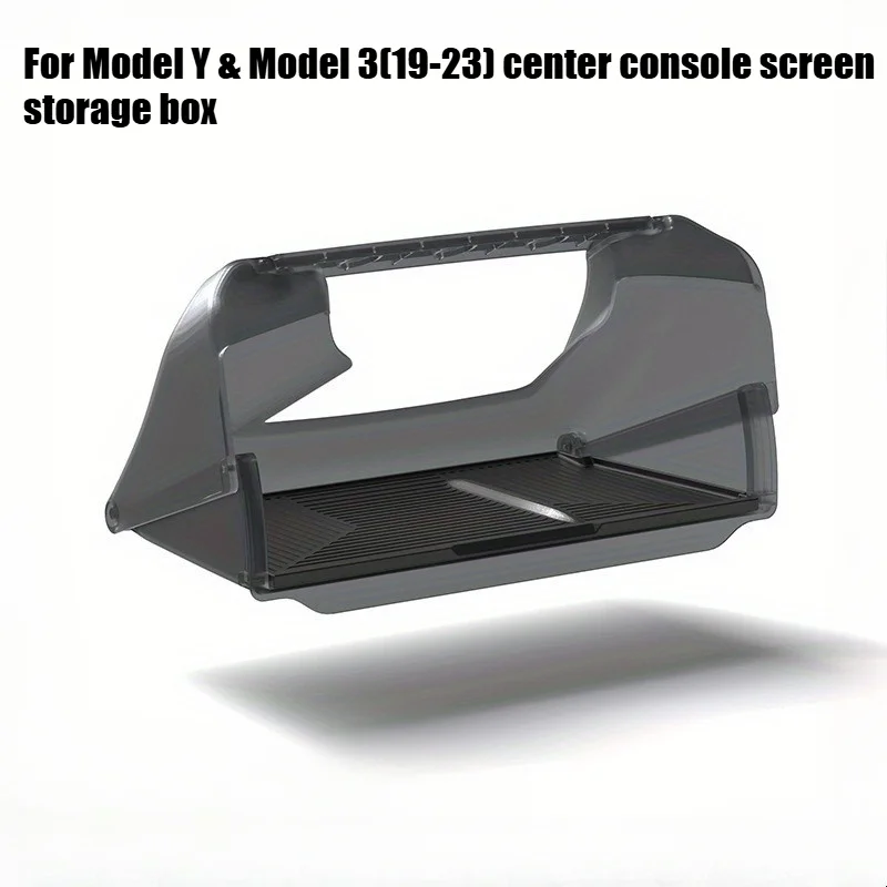 Per Tesla MODEL Y & MODEL 3 (19-23) Scatola di immagazzinaggio nascosta sullo schermo di controllo centrale Custodia in materiale acrilico per telefoni cellulari, chiavi