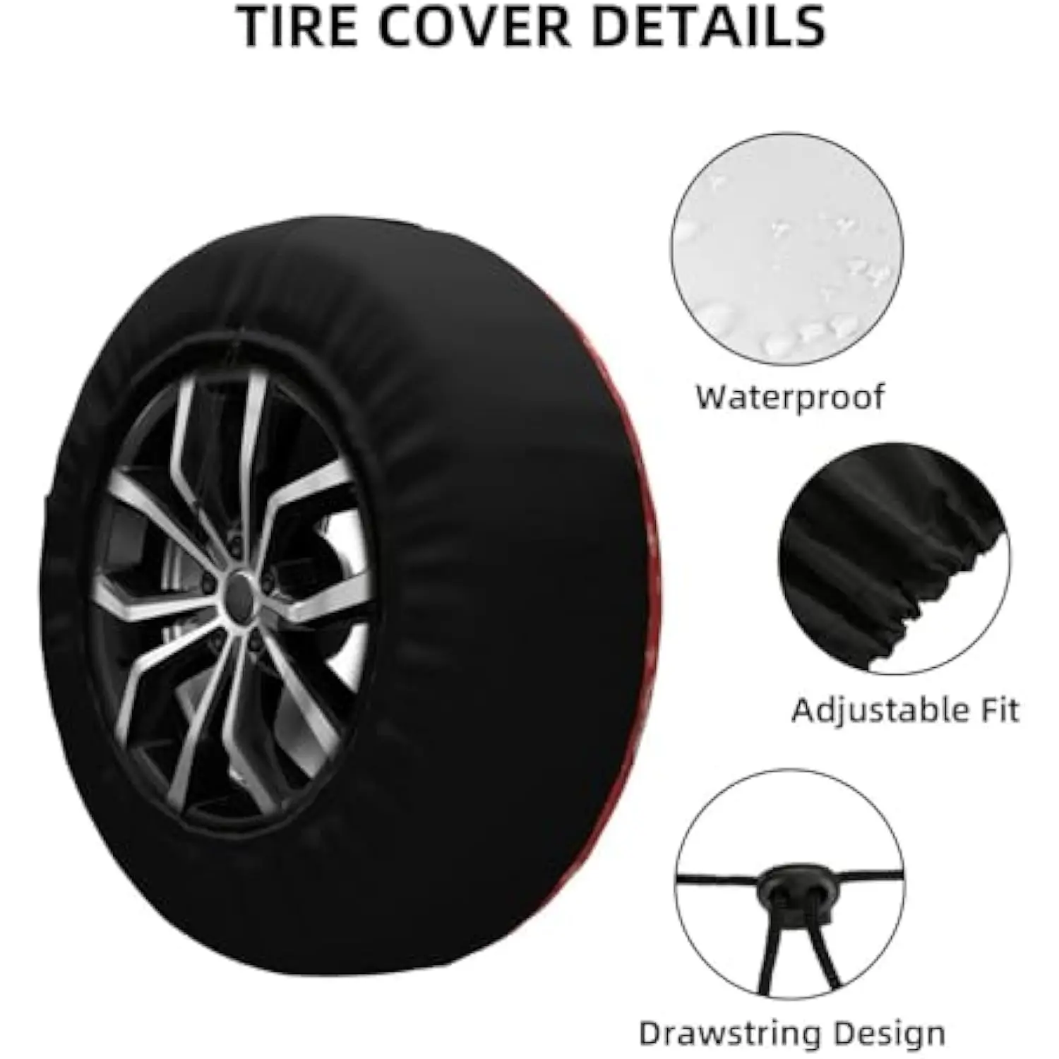 غطاء إطار مطبوع على شكل قطة من Maneki غطاء عجلة احتياطية مقاوم للماء مناسب لشاحنة SUV RV #3
