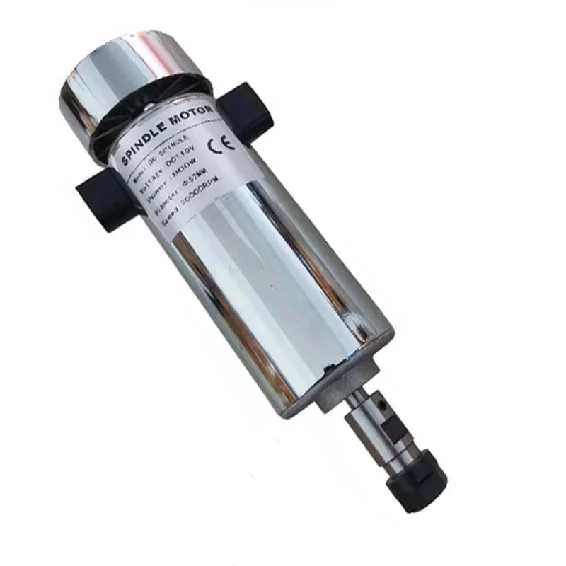 Air cooled 0.8kw DC110V 20000RPM CNC spindleMotor Kit / chuck 800W Spindle Motor + Power Supply speed governor +52MM Clamp view 2